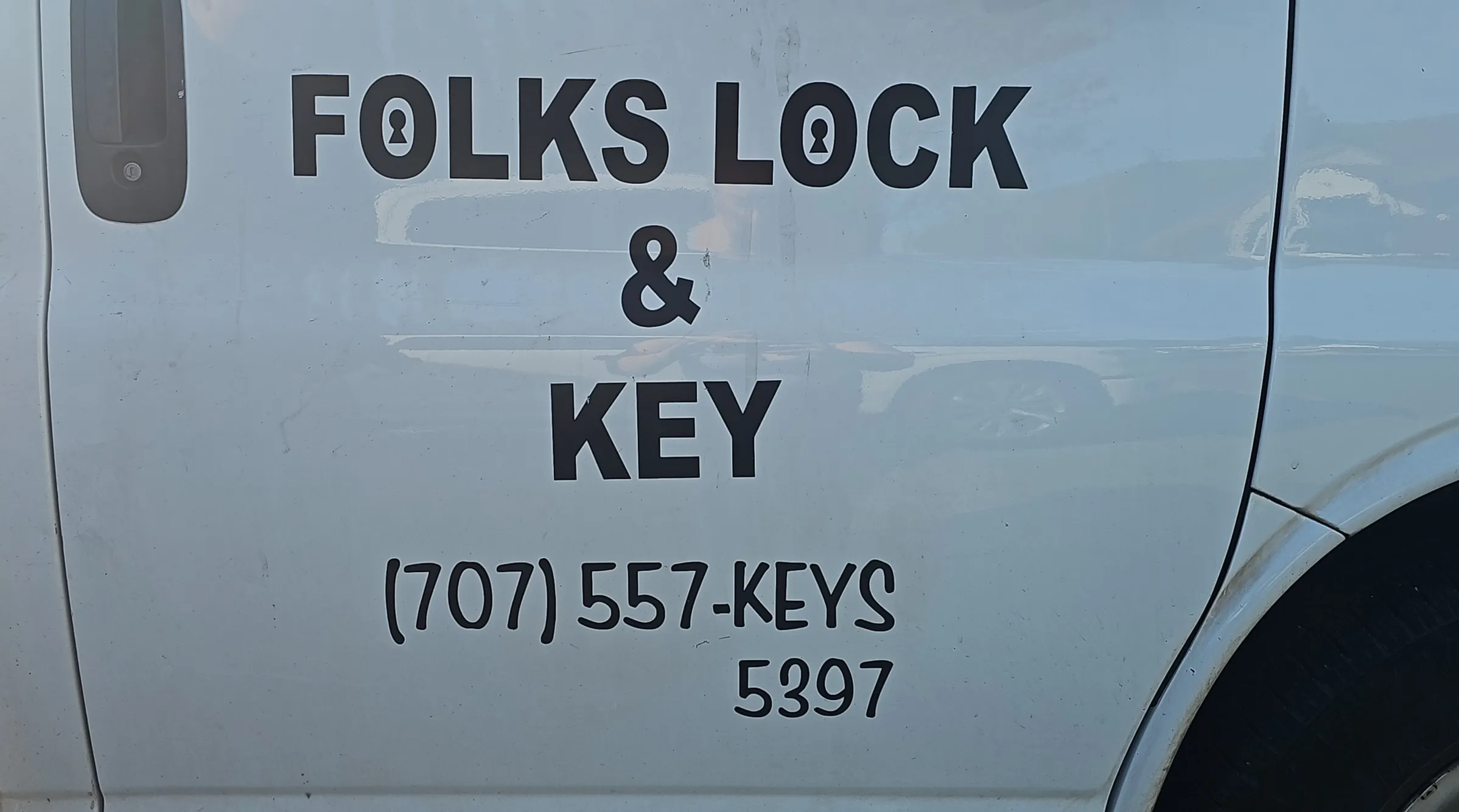 Folks Lock & Key service truck in Vallejo